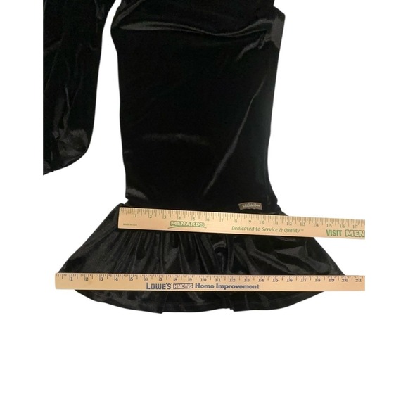 Matilda Jane Womens Black Velvet Cropped Wide-Leg Pants Ruffle Hem Elastic Waist - Picture 9 of 9